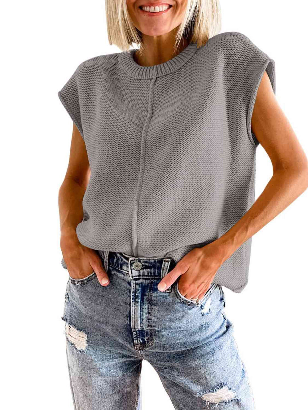 Cap Sleeve Sweater Vest – Margot & Luca Fashion